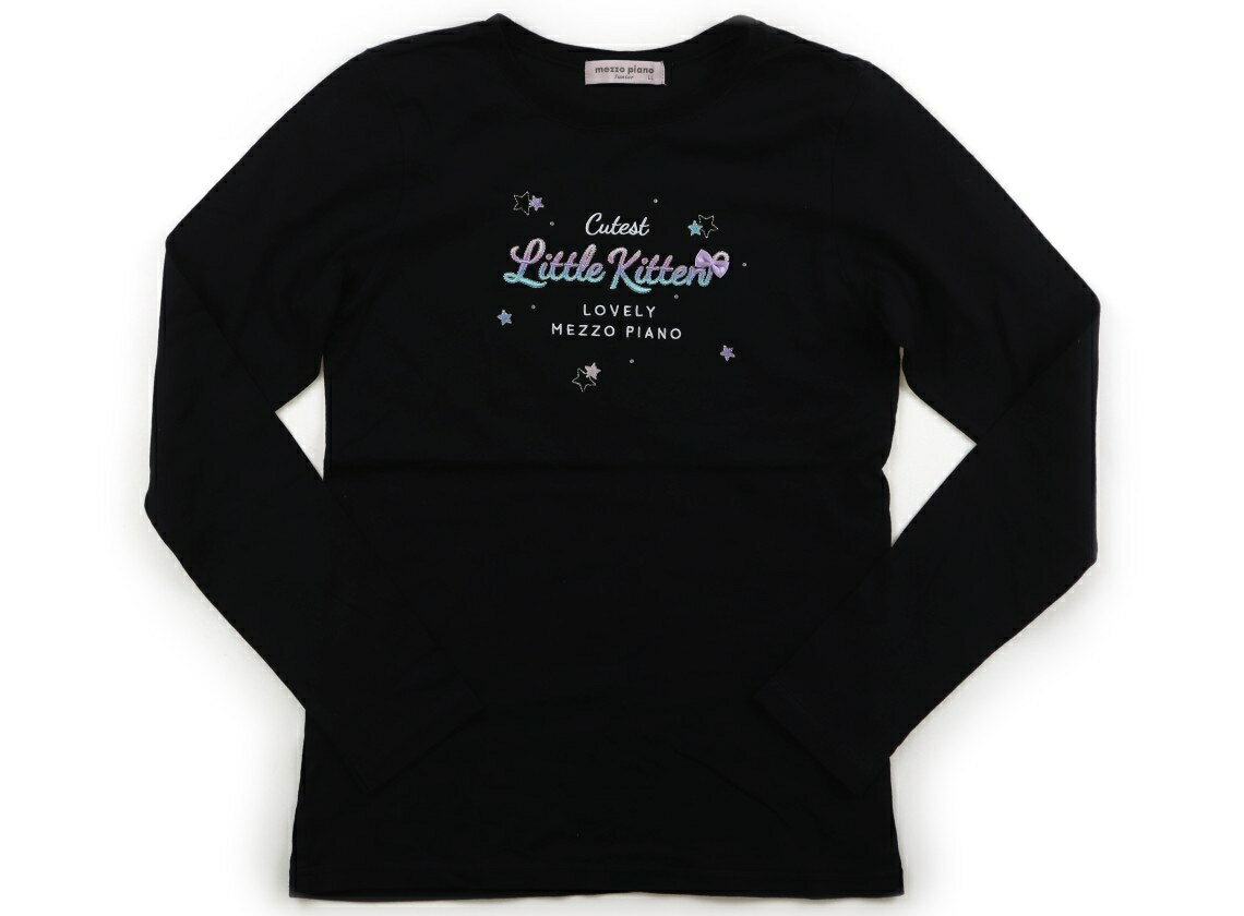 Rakuten - メゾピアノ mezzo piano Tシャツ・カットソー 160 女の子 ブラック・カラフルロゴ 子供服 ベビー服 キッズ アウトレット ユーズド 【中古】キッズ・ベビー・マタニティ