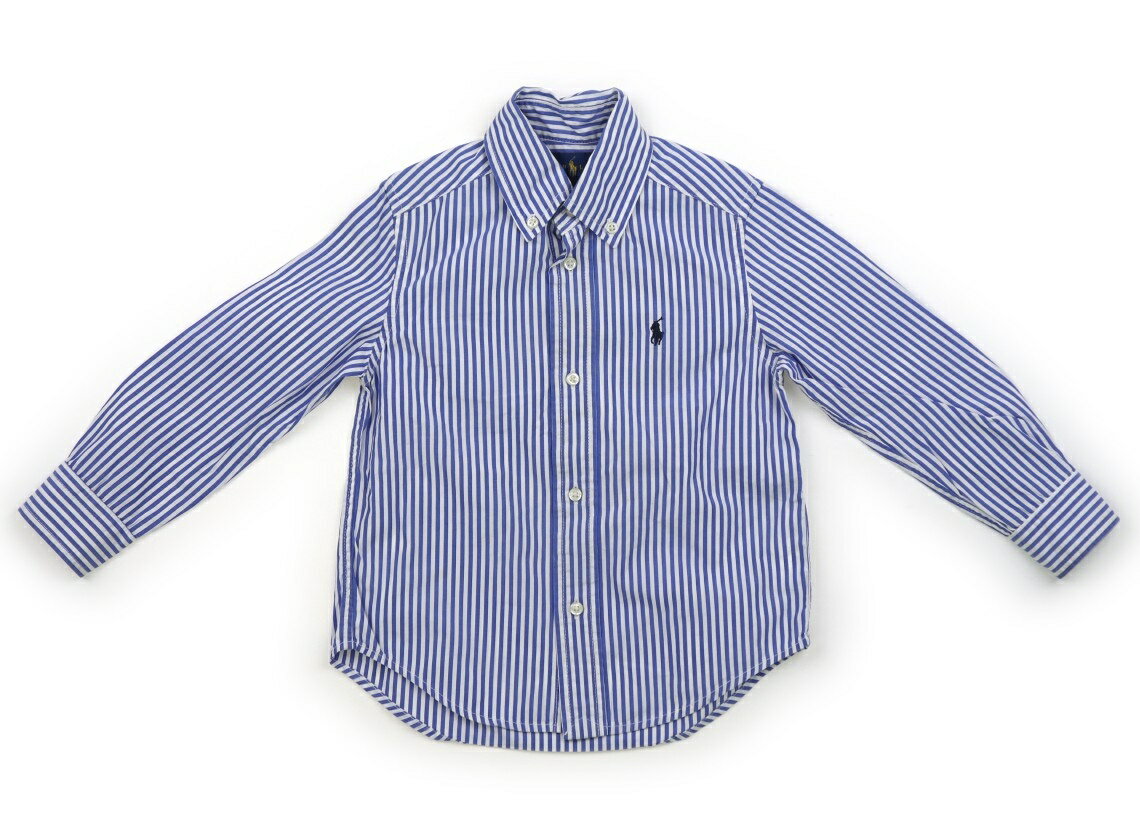 　ブランド 　Ralph Lauren(ラルフローレン) 　カテゴリー 　シャツ・ブラウス 　サイズ 　100サイズ 　色 　ブルー・オフストライプ 　状態 　★★★ 　記名 　なし 　ジャンル 　Boy 実際のサイズ表記は3Tです。右袖見シミあり。カフス裏に薄汚れあり。腹部に1mm以下の、小さなシミが複数ありますが、まだまだ普段着として活躍してくれそうです。 ＊【状態】【サイズ】に関しての詳しい説明はこちら