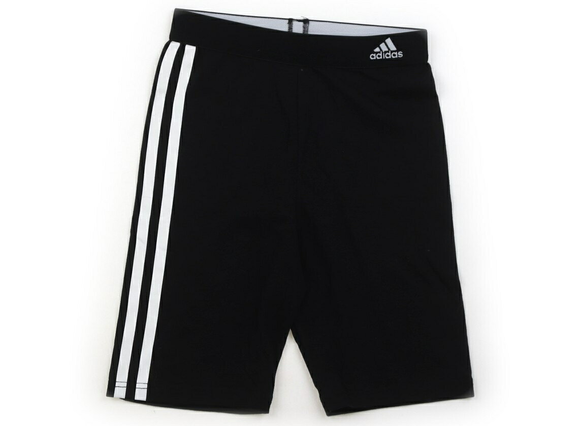 アディダス Adidas レギンス 140 男の子 ブラック 子供服 ベビー服 キッズ アウトレット ユーズド 【中古】キッズ・ベビー・マタニティ