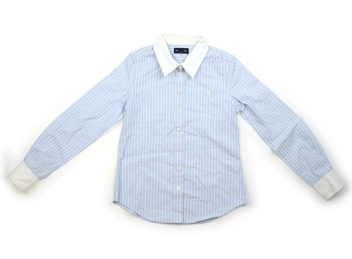 ラルフローレン Ralph Lauren シャツ・ブラウス 140 女の子 ライトブルー・ストライプ 子供服 ベビー服..