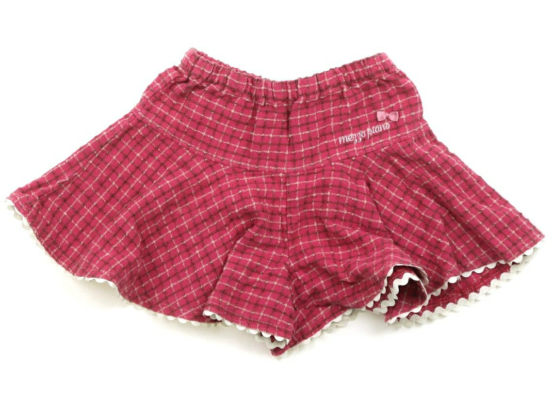 メゾピアノ mezzo piano キュロット 100 女の子 ピンク、チェック 子供服 ベビー服 キッズ アウトレット ユーズド 【中古】キッズ・ベビー・マタニティ