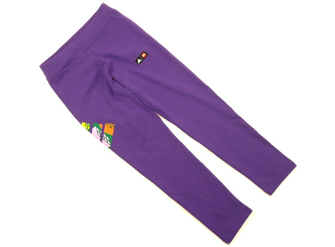 アディダス Adidas レギンス 140 男の子 パープル 子供服 ベビー服 キッズ アウトレット ユーズド 【中古】キッズ・ベビー・マタニティ