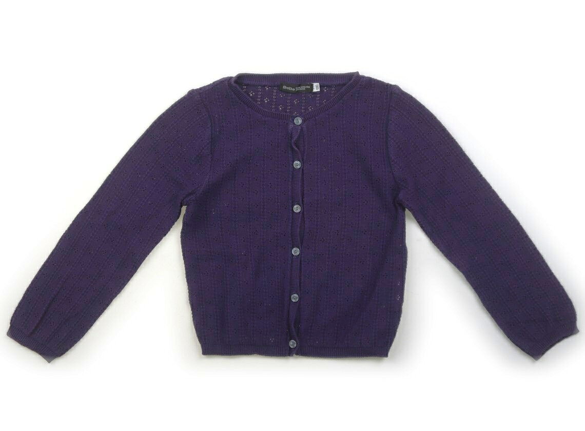 　ブランド 　BeBe(べべ) 　カテゴリー 　カーディガン 　サイズ 　120サイズ 　色 　パープル 　状態 　★★（返品不可） 　記名 　なし 　ジャンル 　Girl アクリルコットン素材のレースカーディガン。ヨレと色褪せ、使用感あります。 ＊【状態】【サイズ】に関しての詳しい説明はこちら