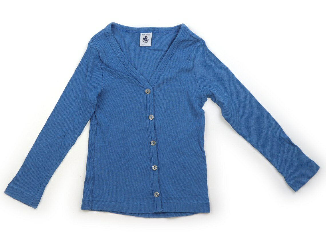 　ブランド 　PETIT BATEAU(プチバトー) 　カテゴリー 　カーディガン 　サイズ 　120サイズ 　色 　ブルー 　状態 　★★（返品不可） 　記名 　なし 　ジャンル 　Girl 実際のサイズ表記は108cm。リブカットソー。型崩れがありますが、まだお使いいただけそうです。 ＊【状態】【サイズ】に関しての詳しい説明はこちら