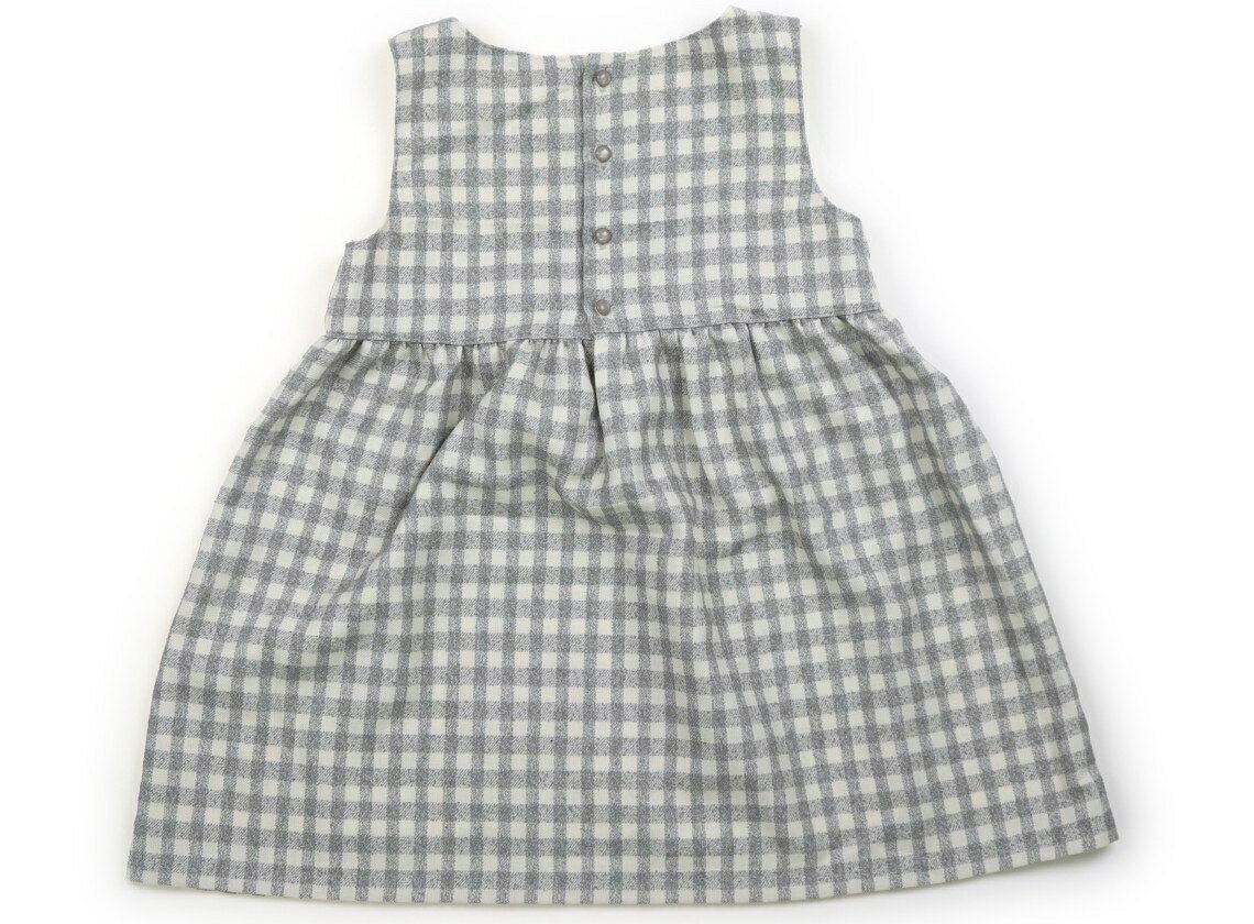ナチュラルビューティーベーシック NATURAL BEAUTY BASIC ジャンパースカート 110 女の子 グレー・ホワイト 子供服 ベビー服 キッズ アウトレット ユーズド 【中古】キッズ・ベビー・マタニティ