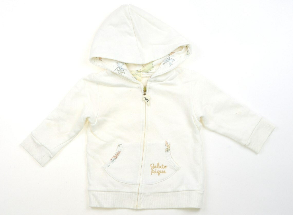 ジェラピケ gelato pique パーカー 70 女の子 白 子供服 ベビー服 キッズ アウトレット ユーズド 【中古】キッズ・ベビー・マタニティ