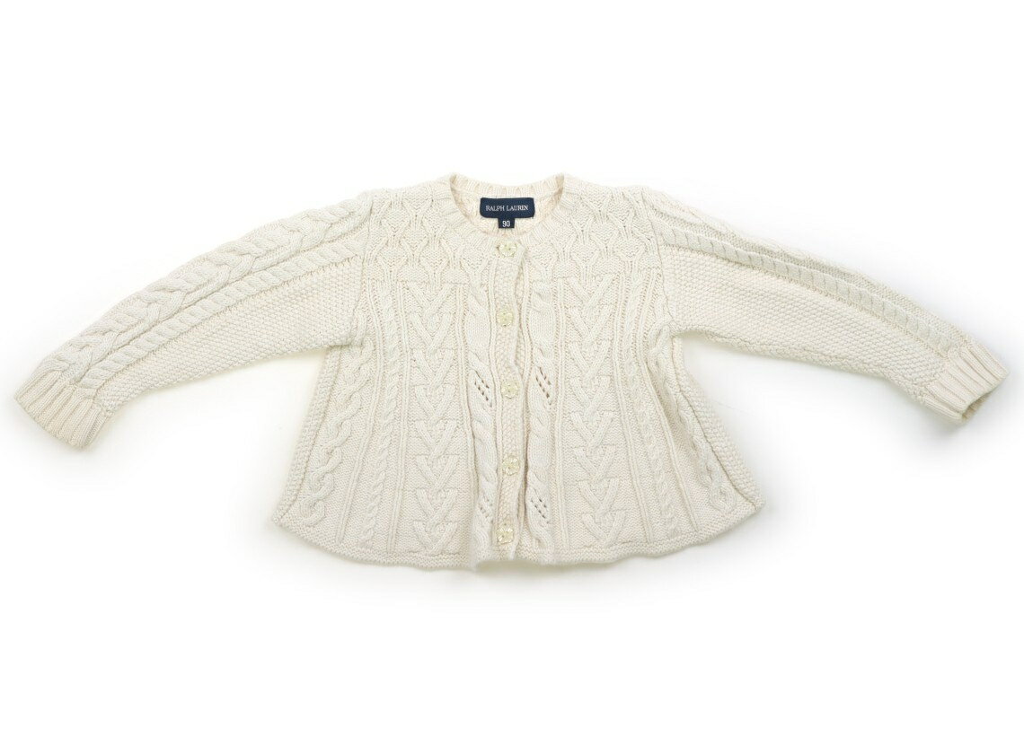 　ブランド 　Ralph Lauren(ラルフローレン) 　カテゴリー 　カーディガン 　サイズ 　90サイズ 　色 　生成り 　状態 　★★★ 　記名 　なし 　ジャンル 　Girl 実際のサイズ表記は90cm。綿100％のニットです。まだまだ普段着として活躍してくれそうです。 ＊【状態】【サイズ】に関しての詳しい説明はこちら