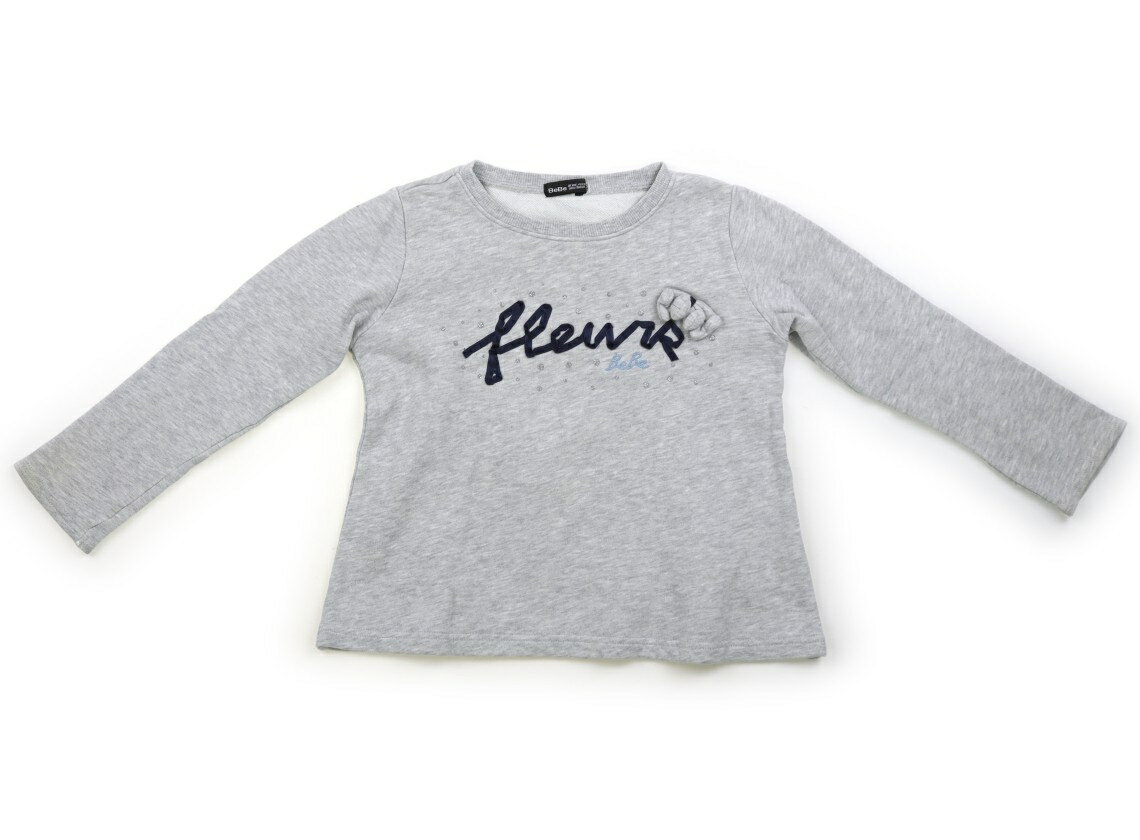 べべ BeBe トレーナー・プルオーバー 120 女の子 ライトグレーネイビー 子供服 ベビー服 キッズ アウトレット ユーズド 【中古】キッズ・ベビー・マタニティ