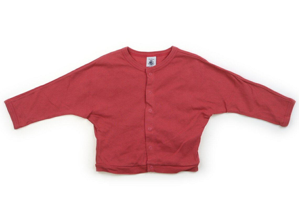Cardigans - プチバトー PETIT BATEAU カーディガン 80 女の子 ターキーレッド 子供服 ベビー服 キッズ アウトレット ユーズド 【中古】キッズ・ベビー・マタニティ