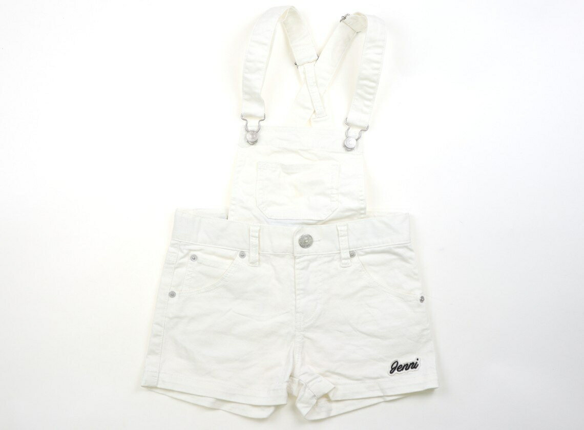 Overalls - ジェニィ JENNI オーバーオール 140 女の子 ホワイト 子供服 ベビー服 キッズ アウトレット ユーズド 【中古】キッズ・ベビー・マタニティ