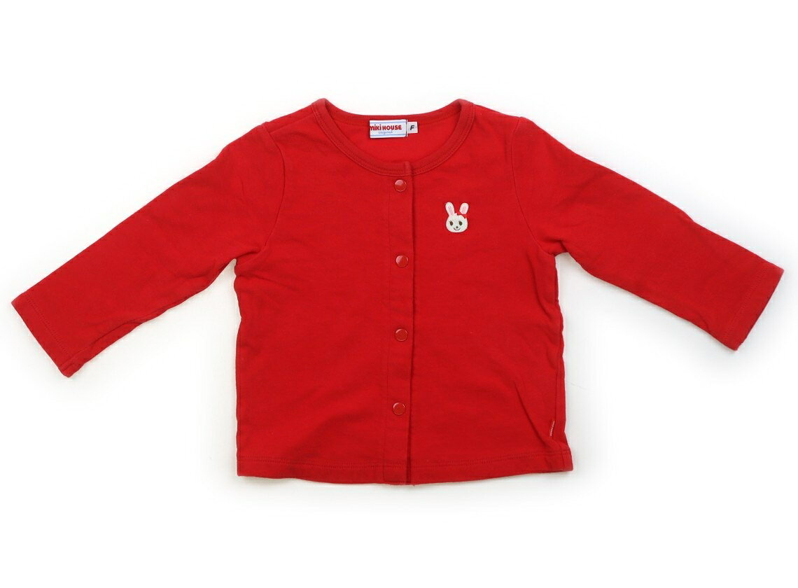 Cardigans - ミキハウス miki HOUSE カーディガン 70 女の子 レッド 子供服 ベビー服 キッズ アウトレット ユーズド 【中古】キッズ・ベビー・マタニティ