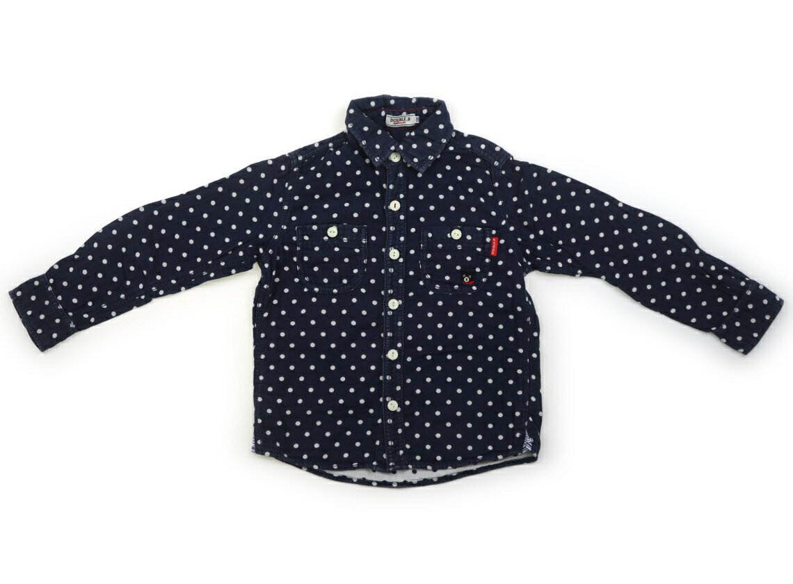 ダブルB Double B シャツ・ブラウス 120 男の子 ネイビー・ホワイトドット 子供服 ベビー服 キッズ アウトレット ユーズド 【中古】キッズ・ベビー・マタニティ