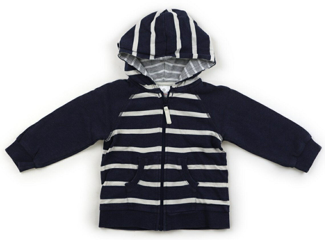 ハナアンダーソン Hanna Andersson パーカー 90 男の子 ネイビー、白ボーダー 子供服 ベビー服 キッズ アウトレット ユーズド 【中古】キッズ・ベビー・マタニティ