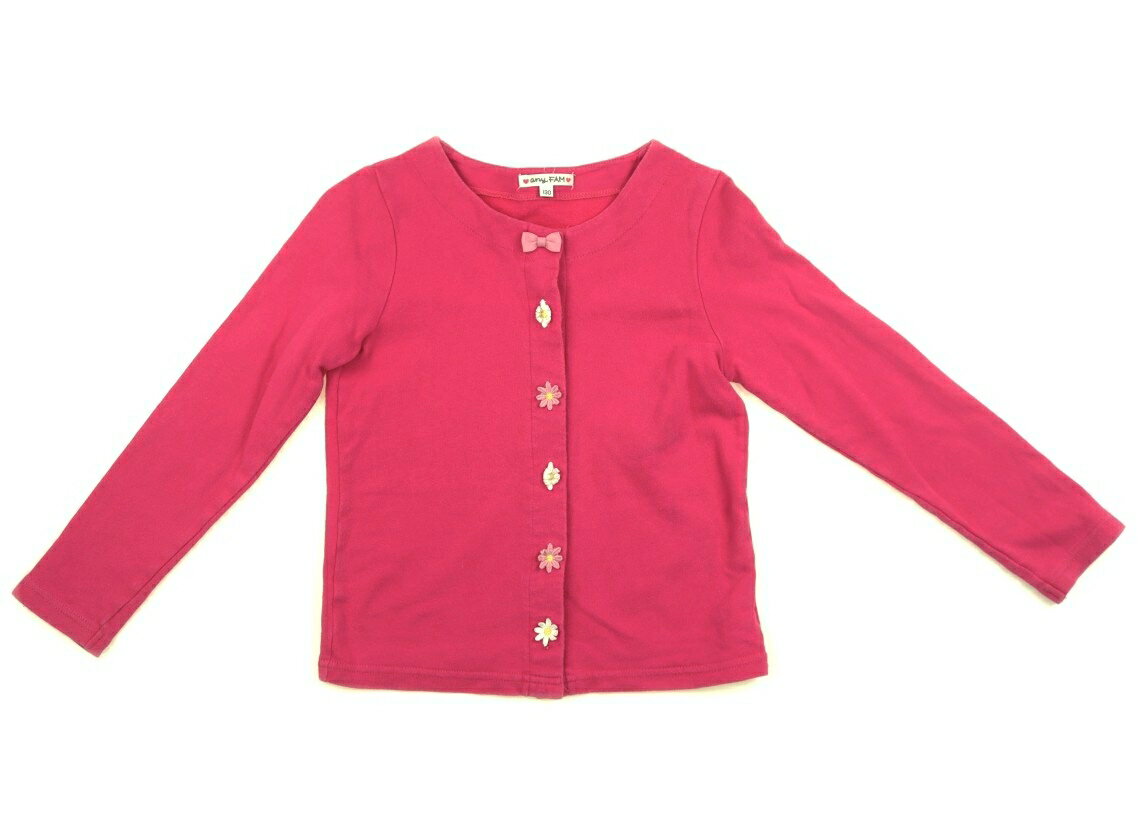 エニィファム anyFAM カーディガン 130 女の子 ピンク 子供服 ベビー服 キッズ アウトレット ユーズド 【中古】キッズ・ベビー・マタニティ