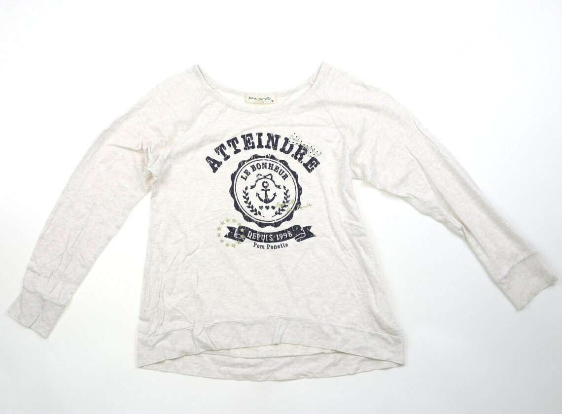 ポンポネット pom ponette Tシャツ・カットソー 150 女の子 オートミールベージュ 子供服 ベビー服 キッズ アウトレット ユーズド 【中古】キッズ・ベビー・マタニティ