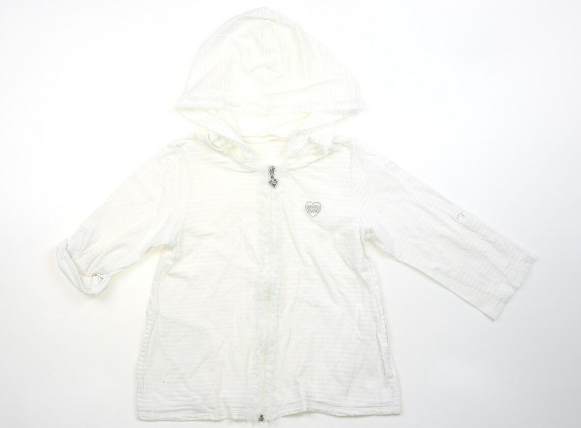メゾピアノ mezzo piano パーカー 140 女の子 ホワイト 子供服 ベビー服 キッズ アウトレット ユーズド 【中古】キッズ・ベビー・マタニティ
