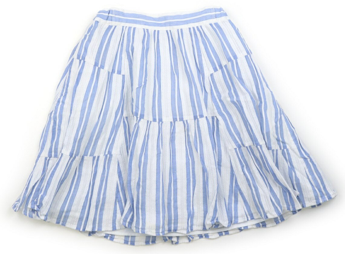 組曲 Kumikyoku スカート 120 女の子 ホワイト・ブルーストライプ 子供服 ベビー服 キッズ アウトレット ユーズド 【中古】キッズ・ベビー・マタニティ