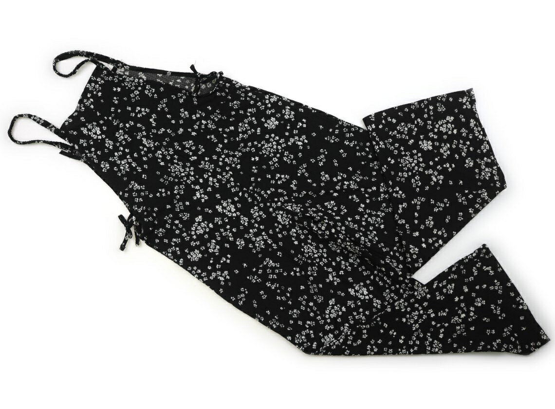 ザラ ZARA オーバーオール 150 女の子 ブラック・ホワイト花柄 子供服 ベビー服 キッズ アウトレット ユーズド 【中古】キッズ・ベビー・マタニティ