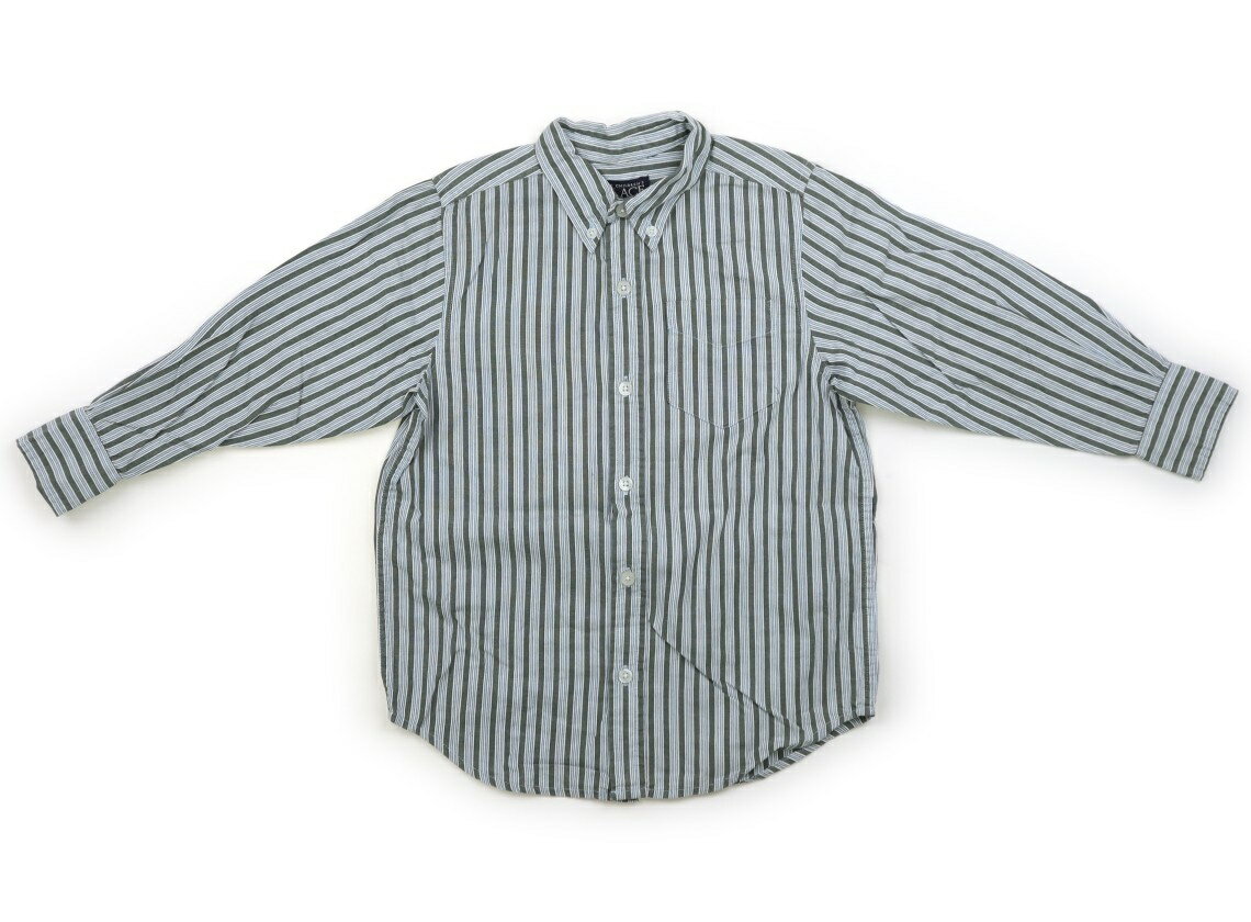 チルドレンズプレイス Children's Place シャツ・ブラウス 120 男の子 白・グリーン・ブルーストライプ 子供服 ベビー服 キッズ アウトレット ユーズド 【中古】キッズ・ベビー・マタニティ