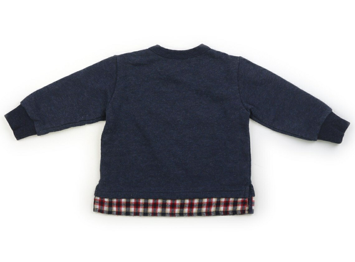 ニットプランナー（KP） Knit Planner(KP) トレーナー・プルオーバー 80 男の子 ネイビー・レッドチェック 子供服 ベビー服 キッズ アウトレット ユーズド 【中古】キッズ・ベビー・マタニティ
