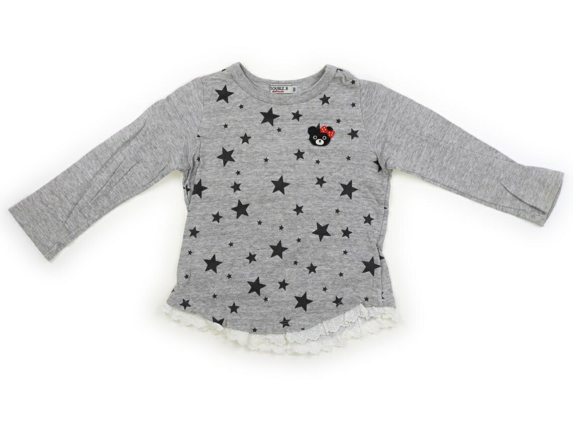 Rakuten - ダブルB Double B Tシャツ・カットソー 100 女の子 グレー・星柄 子供服 ベビー服 キッズ アウトレット ユーズド 【中古】キッズ・ベビー・マタニティ