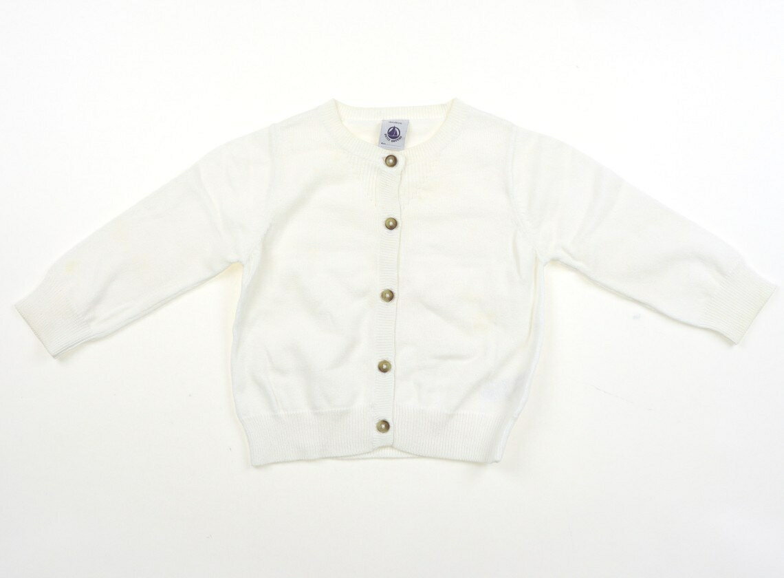 プチバトー PETIT BATEAU カーディガン 80 女の子 ホワイト 子供服 ベビー服 キッズ アウトレット ユーズド 【中古】キッズ・ベビー・マタニティ