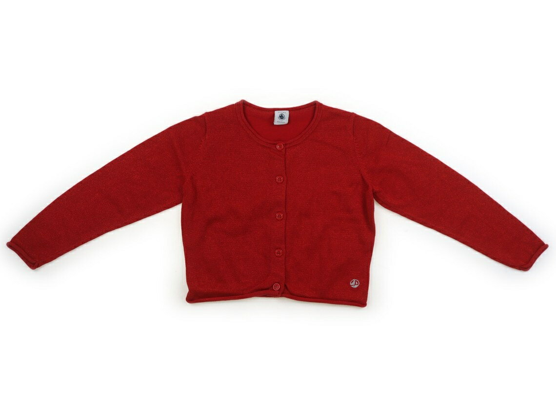 プチバトー PETIT BATEAU カーディガン 110 女の子 レッド 子供服 ベビー服 キッズ アウトレット ユーズド 【中古】キッズ・ベビー・マタニティ