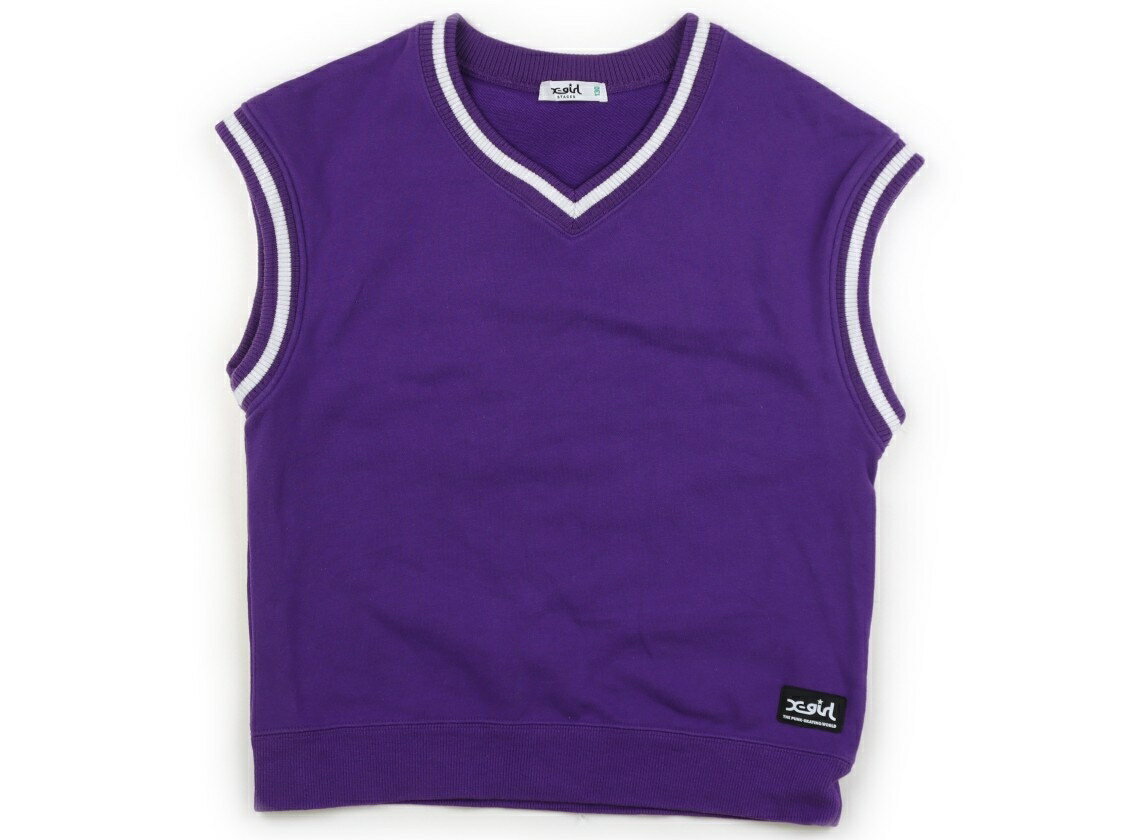 Xガール X-Girl ベスト 130 女の子 パープル 子供服 ベビー服 キッズ アウトレット ユーズド 【中古】キッズ・ベビー・マタニティ