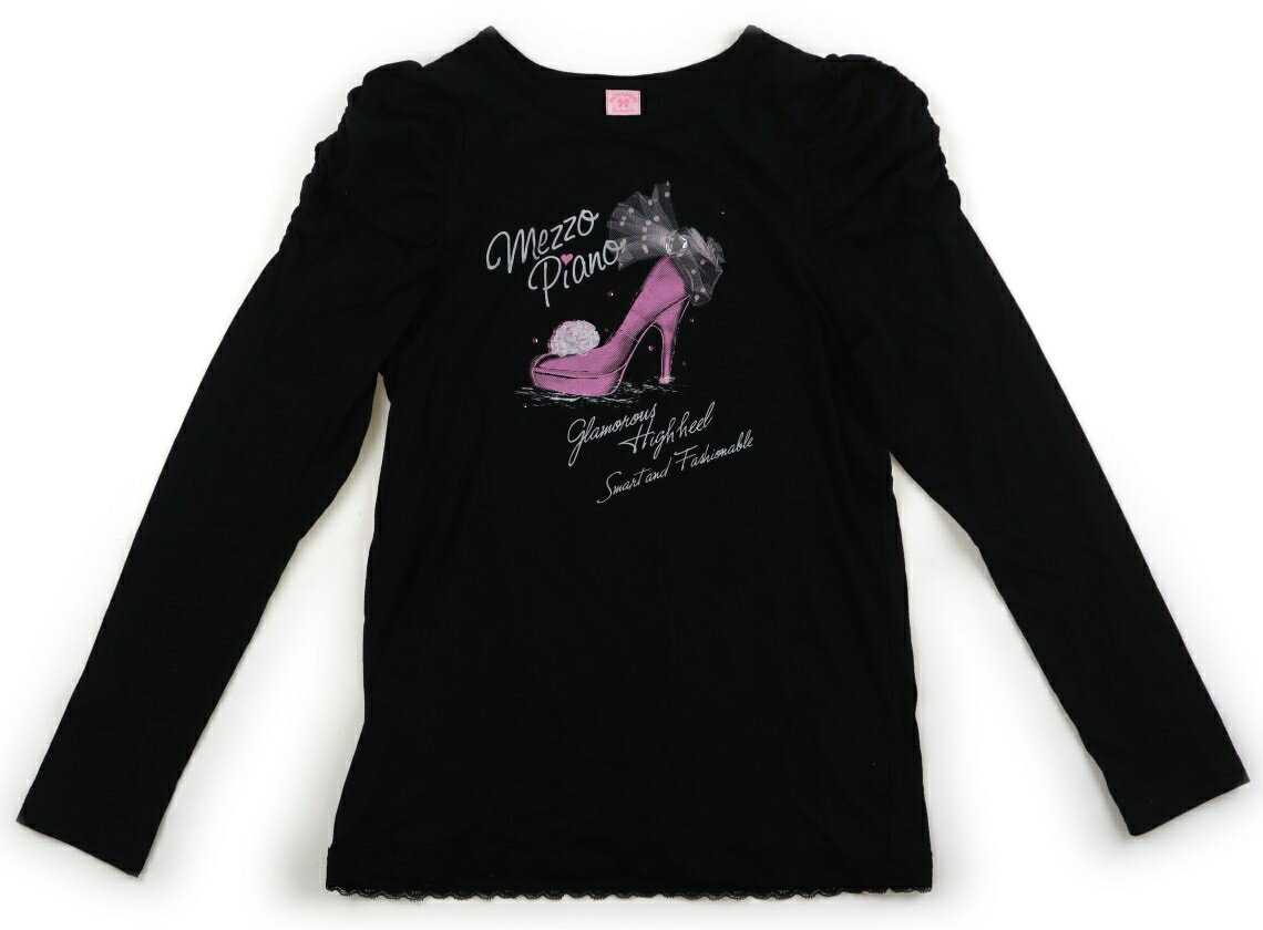 メゾピアノ mezzo piano Tシャツ・カットソー 160 女の子 ブラック 子供服 ベビー服 キッズ アウトレット ユーズド 【中古】キッズ・ベビー・マタニティ