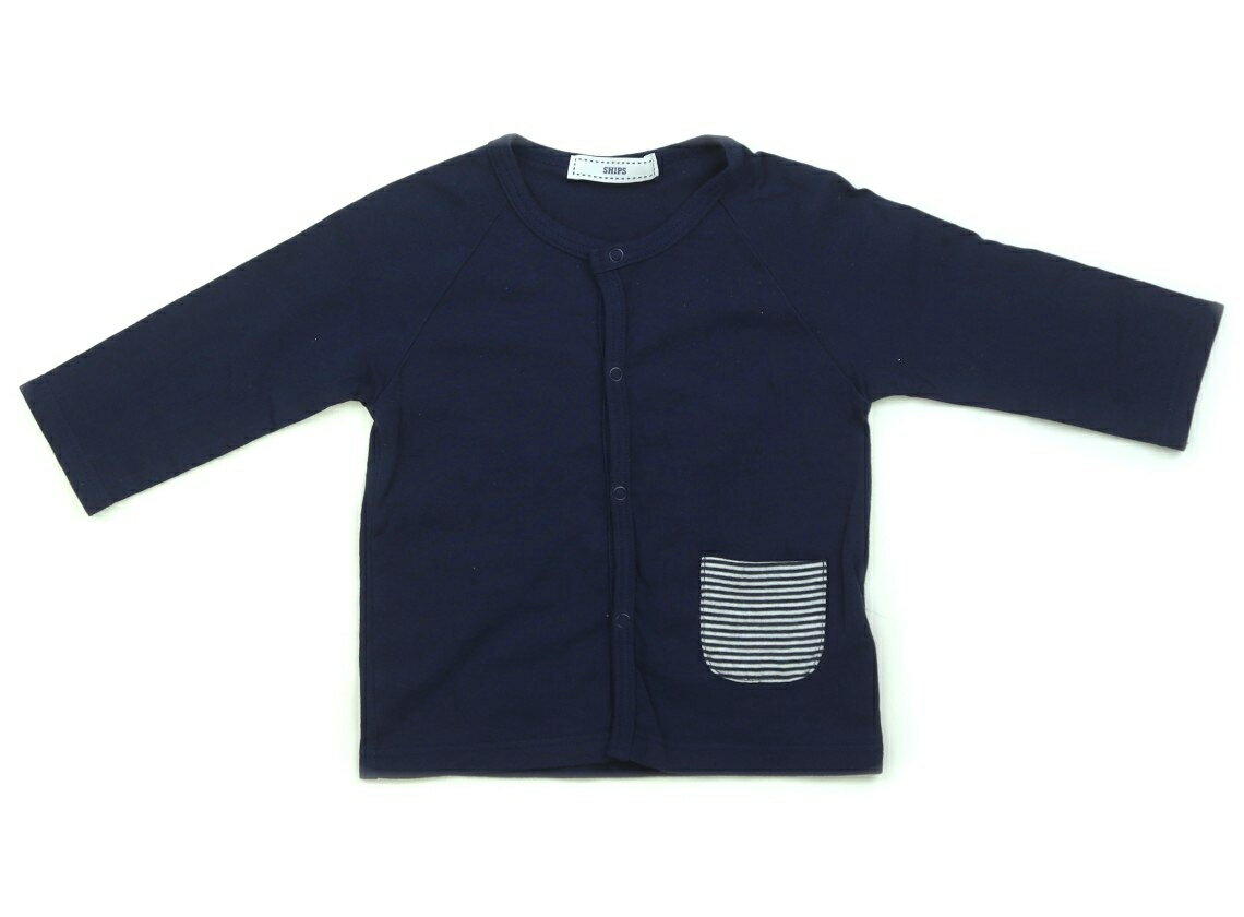 Rakuten - シップス SHIPS カーディガン 80 女の子 ネイビー・ホワイトボーダー 子供服 ベビー服 キッズ アウトレット ユーズド 【中古】キッズ・ベビー・マタニティ