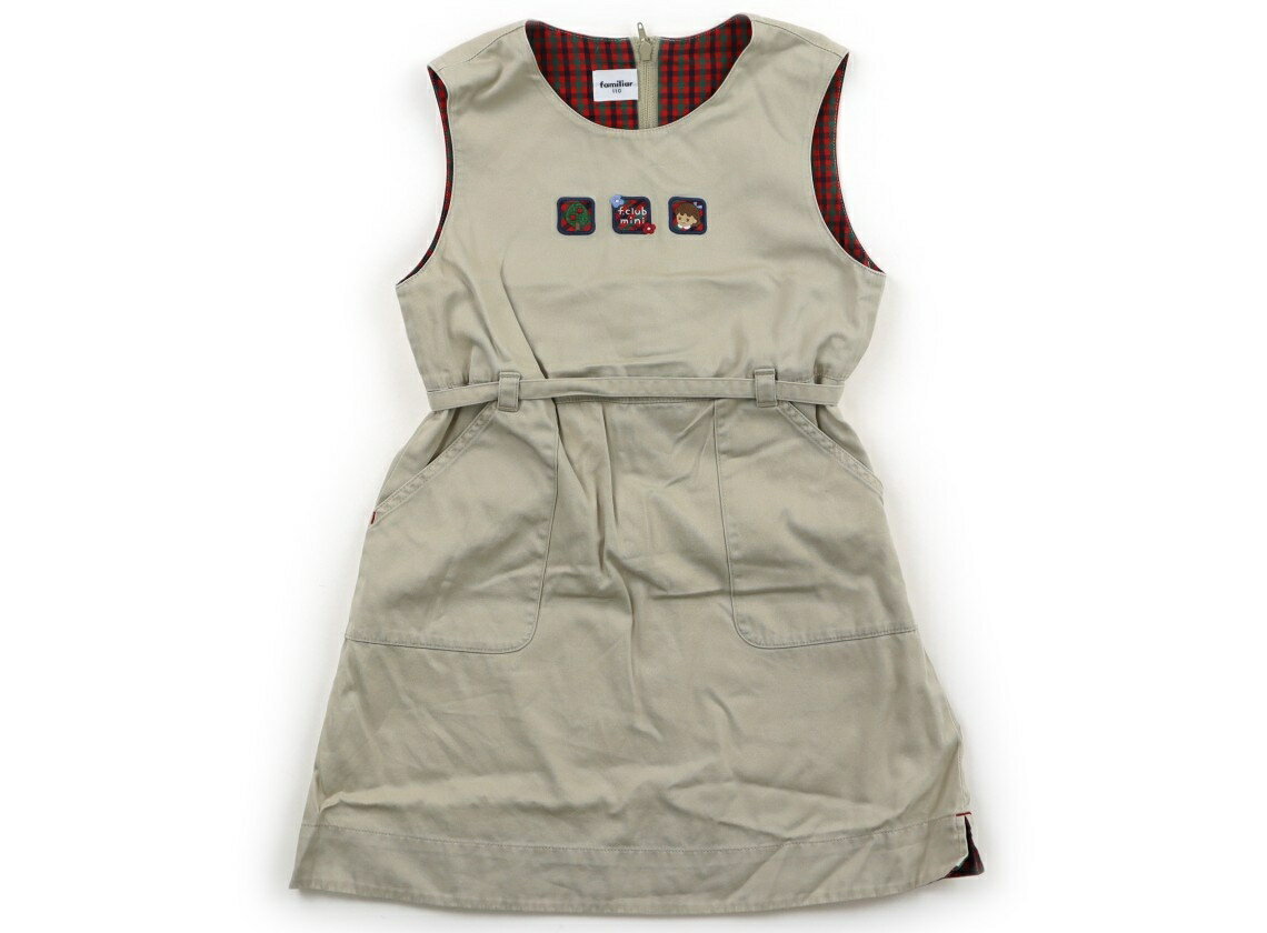 ファミリア familiar ジャンパースカート 110 女の子 ベージュ・オフ 子供服 ベビー服 キッズ アウトレ..