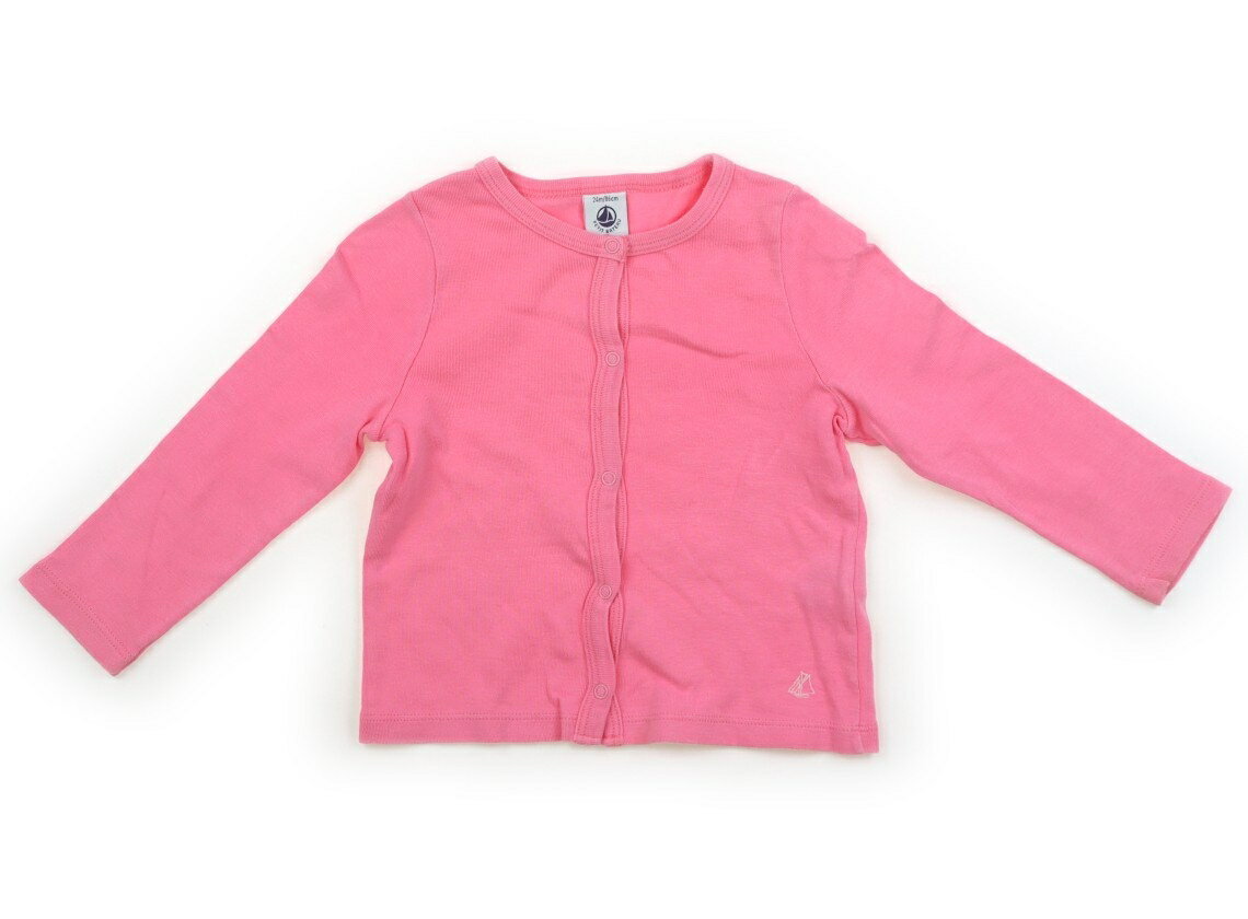 Rakuten - プチバトー PETIT BATEAU カーディガン 80 女の子 ピンク 子供服 ベビー服 キッズ アウトレット ユーズド 【中古】キッズ・ベビー・マタニティ