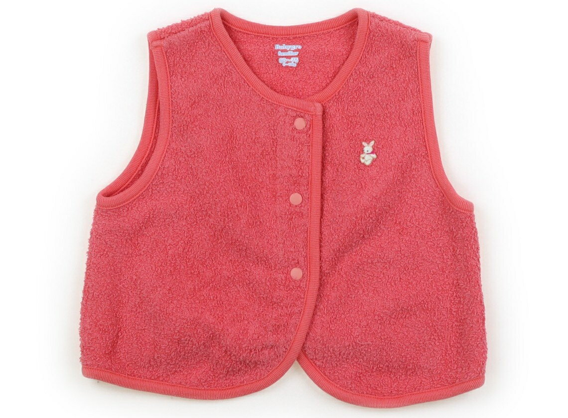 ファミリア familiar ベビーベスト 70 女の子 ストロベリーピンク 子供服 ベビー服 キッズ アウトレット ユーズド 【中古】キッズ・ベビー・マタニティ