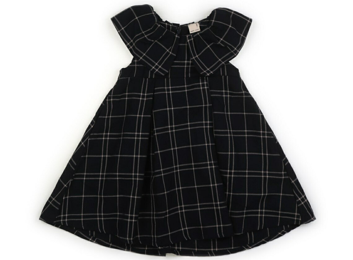 プティマイン petit main ジャンパースカート 100 女の子 ブラック・ベージュ・チェック 子供服 ベビー服 キッズ アウトレット ユーズド 【中古】キッズ・ベビー・マタニティ