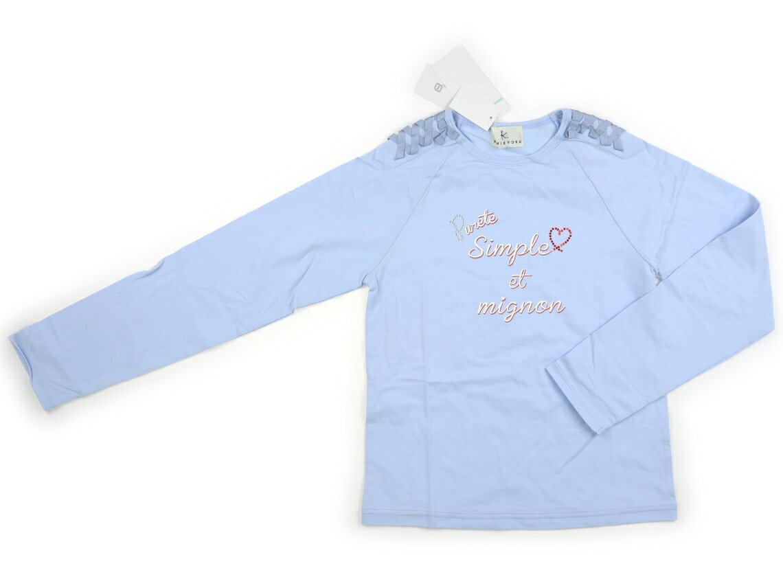 組曲 Kumikyoku Tシャツ・カットソー 160 女の子 水色・ストーン装飾 子供服 ベビー服 キッズ アウトレット ユーズド 【中古】キッズ・ベビー・マタニティ