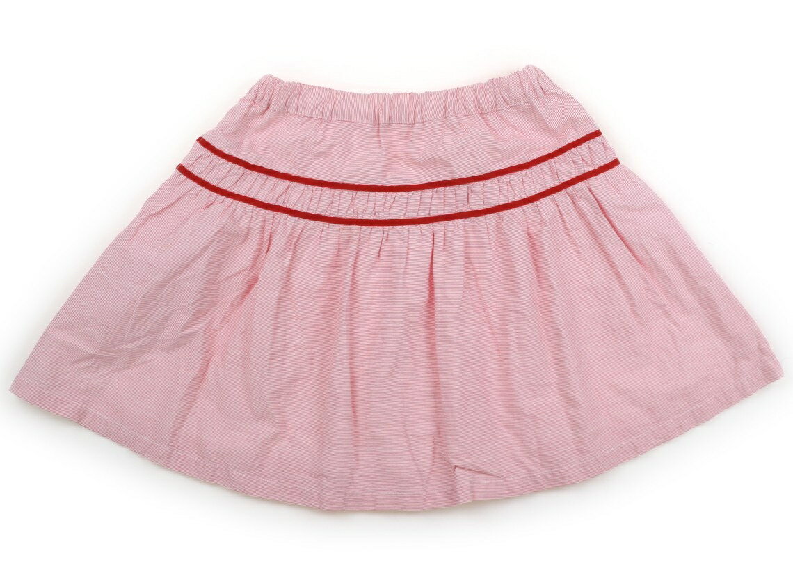 ファミリア familiar スカート 130 女の子 レッド・細ボーダー 子供服 ベビー服 キッズ アウトレット ユーズド 【中古】キッズ・ベビー・マタニティ