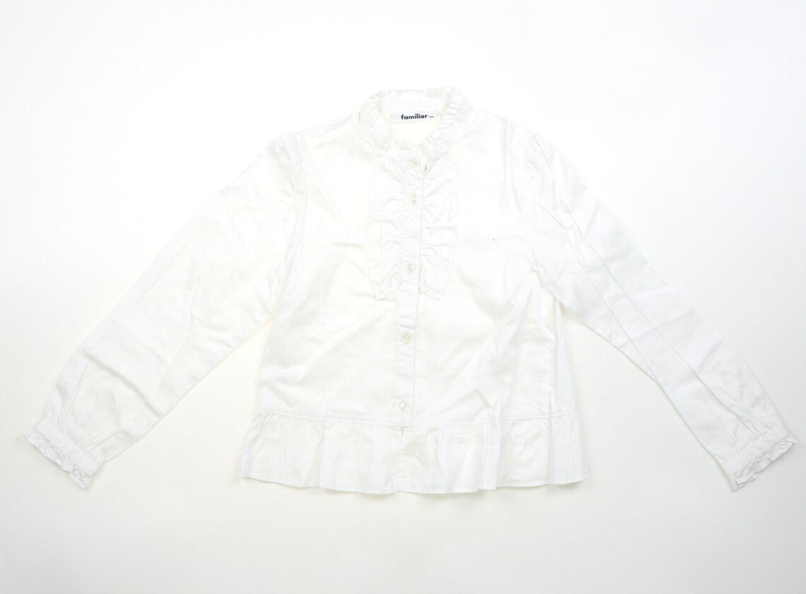 ファミリア familiar シャツ・ブラウス 130 女の子 白 子供服 ベビー服 キッズ アウトレット ユーズド 【中古】キッズ・ベビー・マタニティ