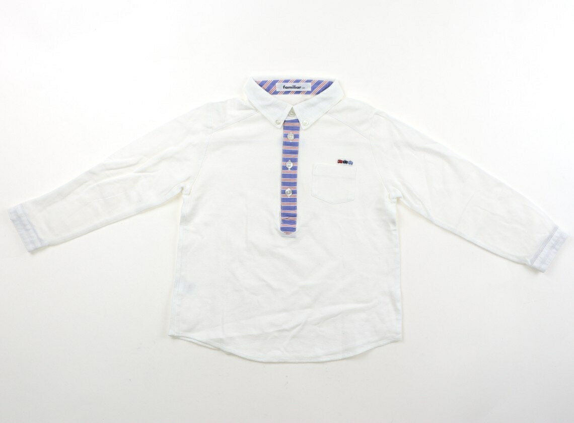 ファミリア familiar ポロシャツ 120 男の子 ホワイト 子供服 ベビー服 キッズ アウトレット ユーズド 【中古】キッズ・ベビー・マタニティ