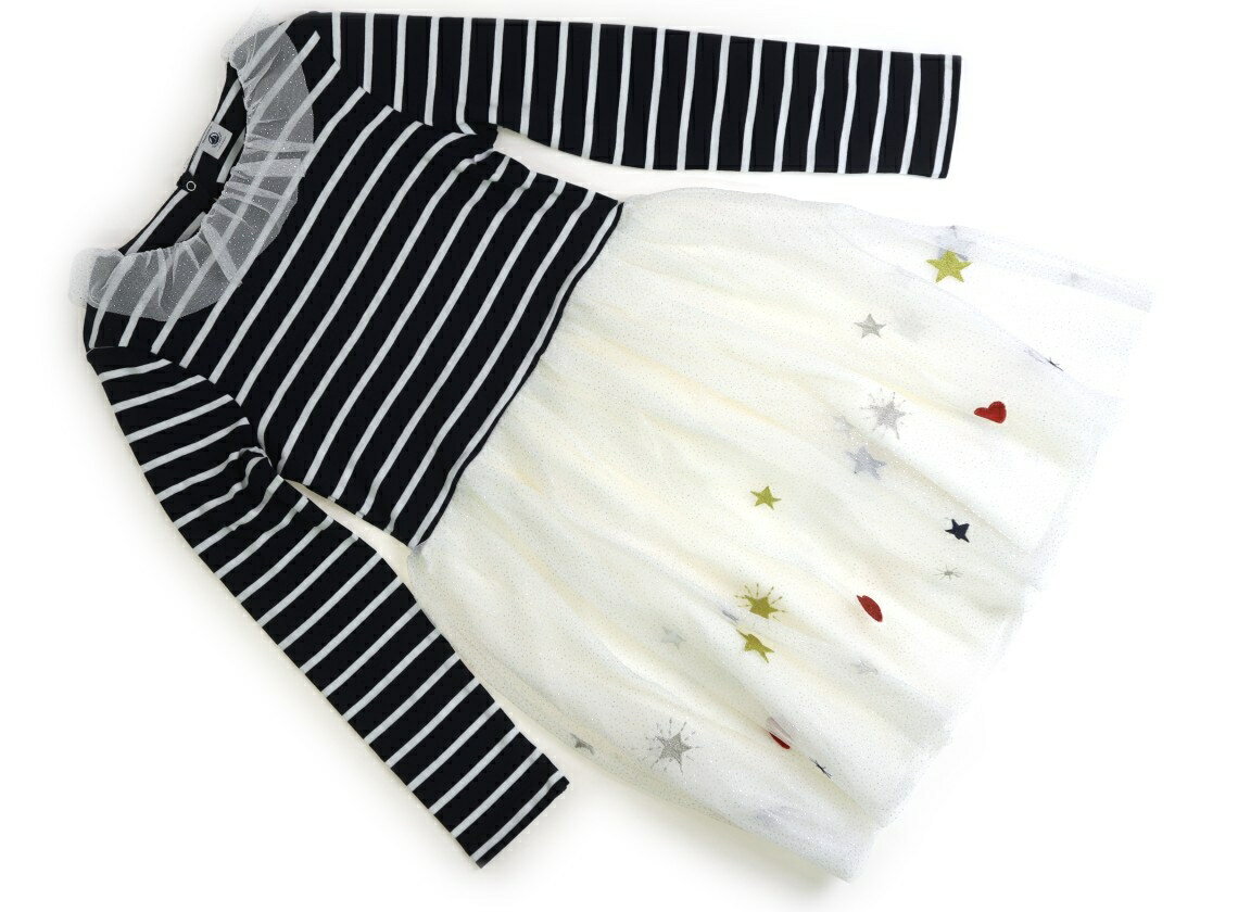 プチバトー PETIT BATEAU ワンピース 140 女の子 ネイビー・ホワイト 子供服 ベビー服 キッズ アウトレット ユーズド 【中古】キッズ・ベビー・マタニティ