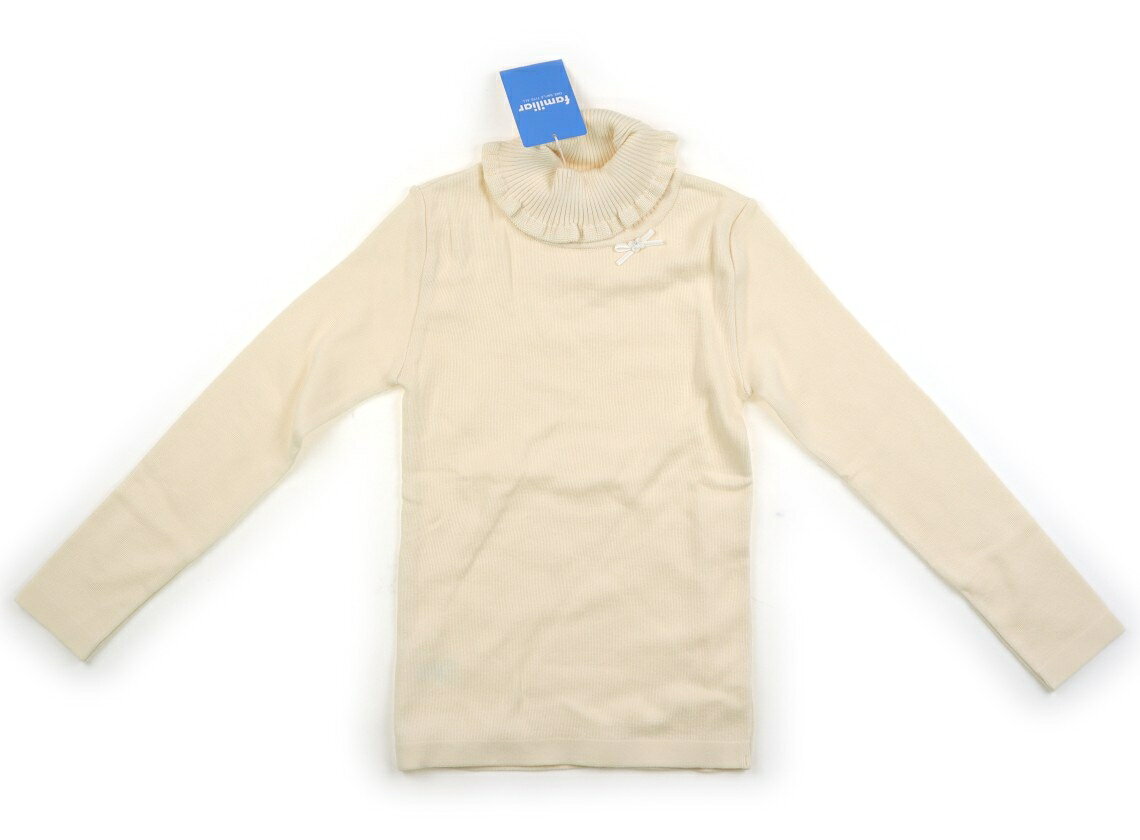 　ブランド 　familiar(ファミリア) 　カテゴリー 　ニット・セーター 　サイズ 　130サイズ 　色 　アイボリー、リボン 　状態 　N 　記名 　なし 　ジャンル 　Girl 新品タグ付きです。薄手のコットンニット。 ＊【状態】【サイズ】に関しての詳しい説明はこちら