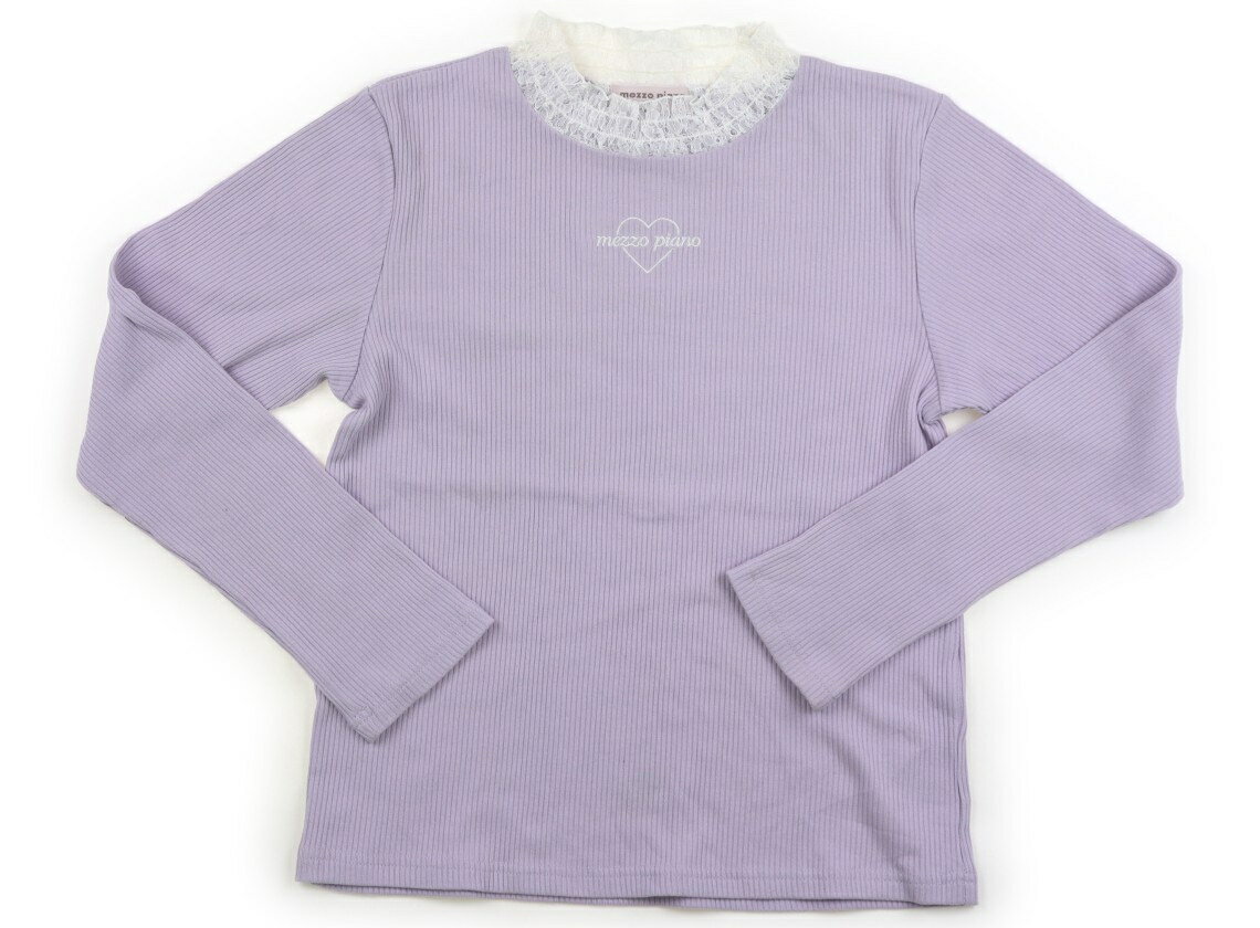 メゾピアノ mezzo piano Tシャツ・カットソー 160 女の子 ラベンダー、白いレース 子供服 ベビー服 キッズ アウトレット ユーズド 【中古】キッズ・ベビー・マタニティ