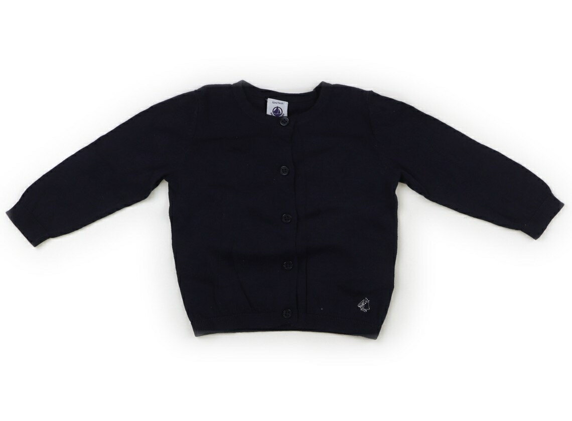 プチバトー PETIT BATEAU カーディガン 70 女の子 ネイビー 子供服 ベビー服 キッズ アウトレット ユーズド 【中古】キッズ・ベビー・マタニティ