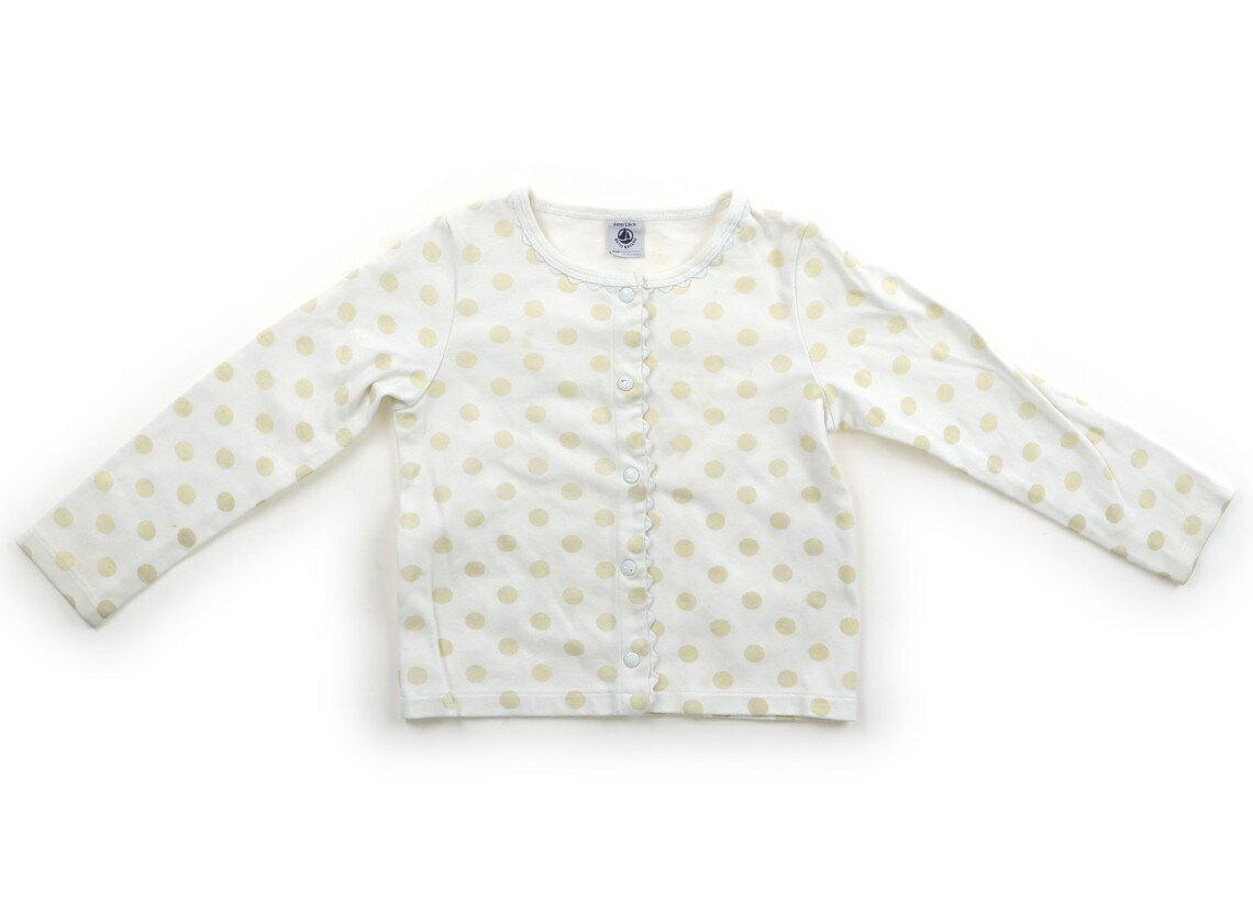 プチバトー PETIT BATEAU カーディガン 110 女の子 ホワイト・ドット 子供服 ベビー服 キッズ アウトレット ユーズド 【中古】キッズ・ベビー・マタニティ