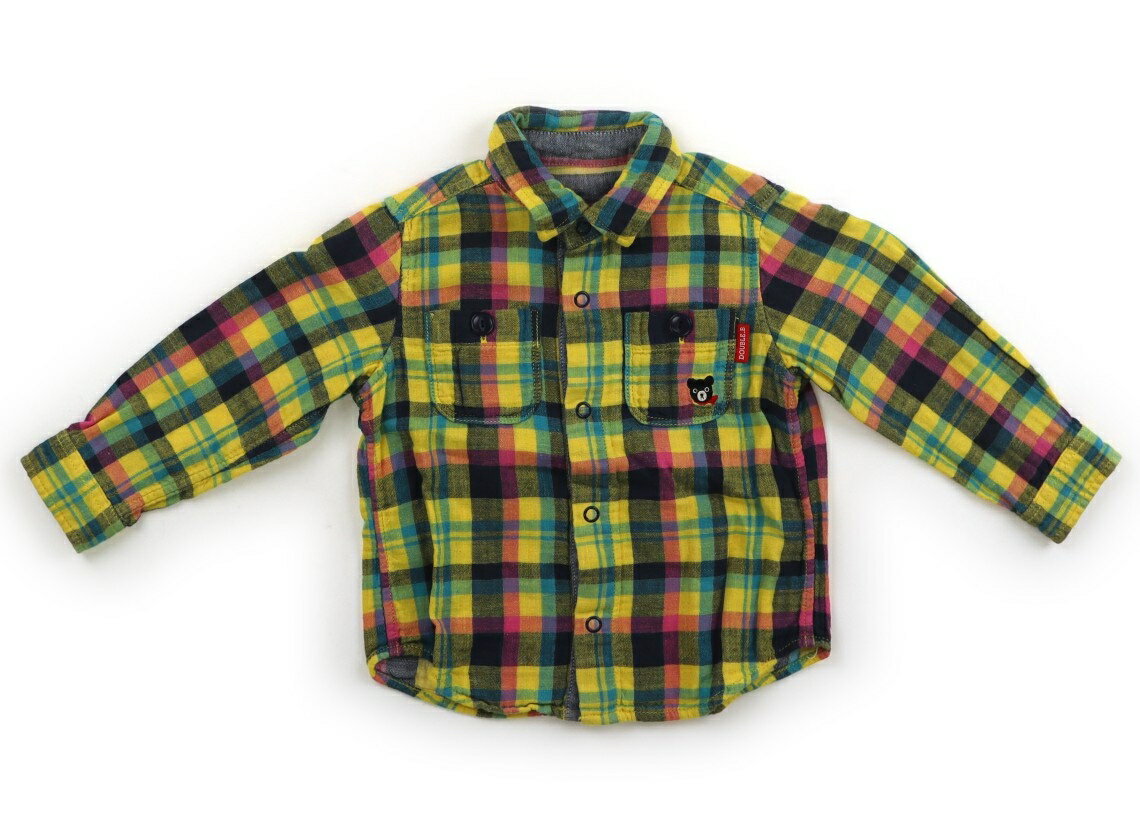 ダブルB Double B シャツ・ブラウス 90 男の子 チェック／ストライプ 子供服 ベビー服 キッズ アウトレット ユーズド 【中古】キッズ・ベビー・マタニティ