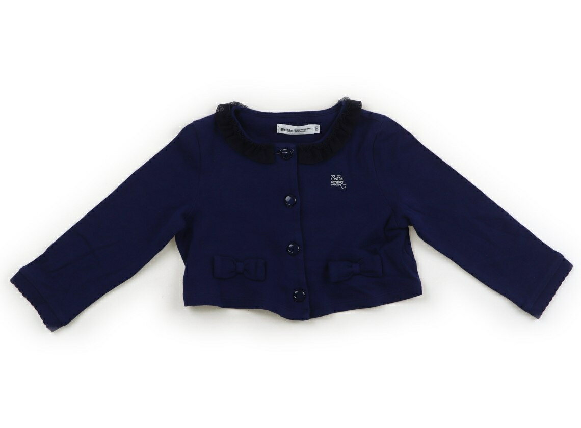 Cardigans - べべ BeBe カーディガン 100 女の子 ネイビー 子供服 ベビー服 キッズ アウトレット ユーズド 【中古】キッズ・ベビー・マタニティ
