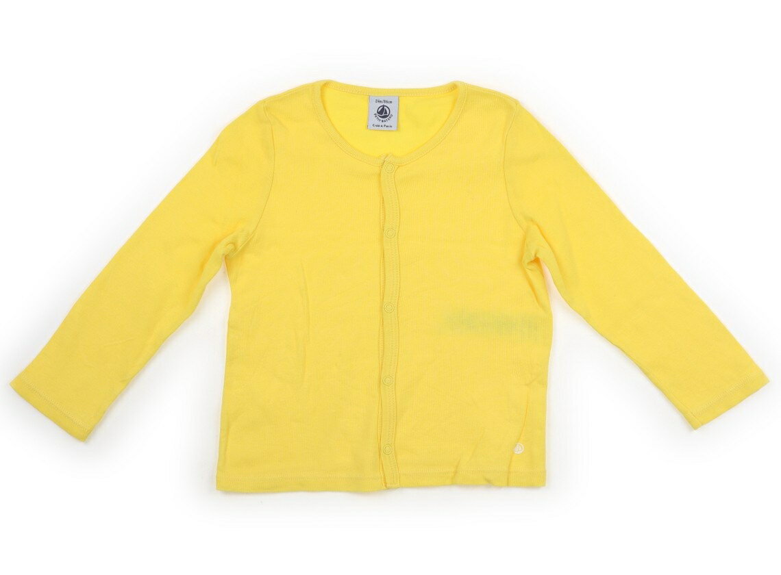 　ブランド 　PETIT BATEAU(プチバトー) 　カテゴリー 　カーディガン 　サイズ 　80サイズ 　色 　イエロー 　状態 　★★★ 　記名 　なし 　ジャンル 　Boy カットソー素材。実際のサイズ表記は、24m/86cm。やや毛羽立ちがあります。 ＊【状態】【サイズ】に関しての詳しい説明はこちら