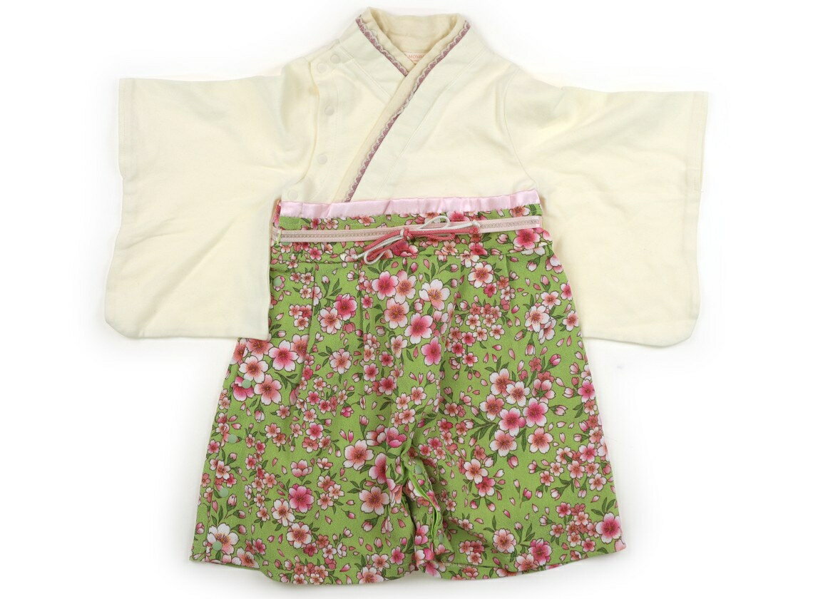 スウィートマミー Sweet Mommy コスチューム 80 女の子 アイボリー、グリーン、ピンクのサクラ柄 子供..