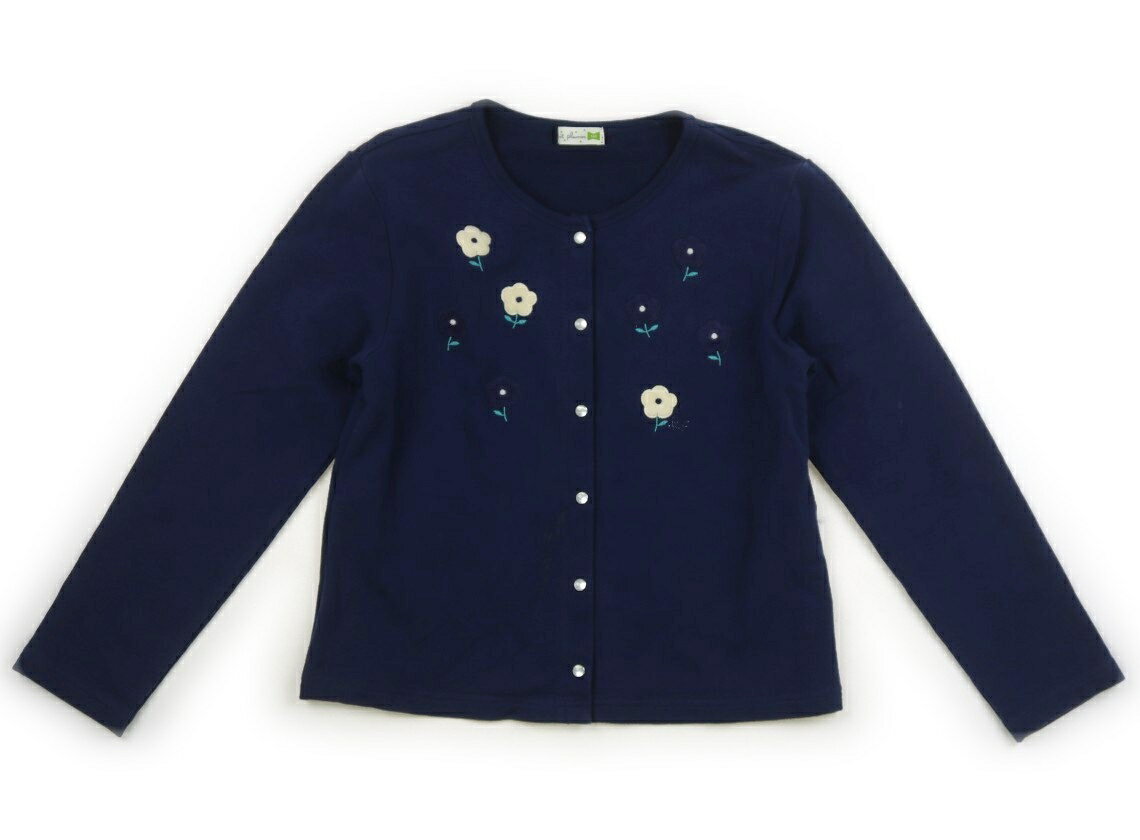 　ブランド 　Knit Planner(KP)(ニットプランナー（KP）) 　カテゴリー 　カーディガン 　サイズ 　140サイズ 　色 　ネイビー 　状態 　★★（返品不可） 　記名 　なし 　ジャンル 　Girl ボタンはスナップです。綿・ポリウレタン素材。袖口、裾、ヨレがあります。前裾あたりに、白っぽい汚れ跡が縦長に付着しています。外遊び用等にいかがでしょうか。 ＊【状態】【サイズ】に関しての詳しい説明はこちら