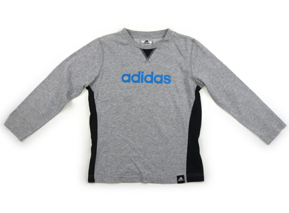 アディダス Adidas Tシャツ・カットソー 140 男の子 グレー 子供服 ベビー服 キッズ アウトレット ユーズド 【中古】キッズ・ベビー・マタニティ