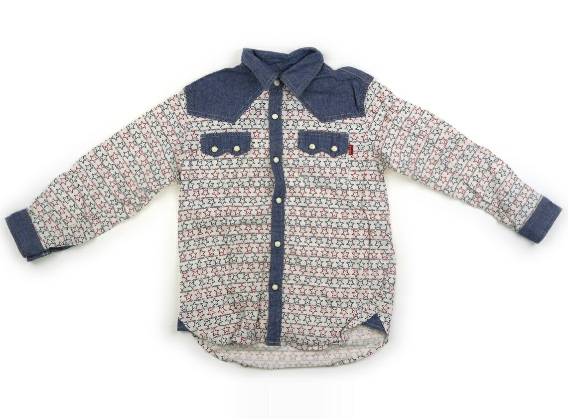 ダディーオーダディー Daddy Oh Daddy シャツ・ブラウス 130 男の子 アイボリー・ブルー・柄 子供服 ベビー服 キッズ アウトレット ユーズド 【中古】キッズ・ベビー・マタニティ